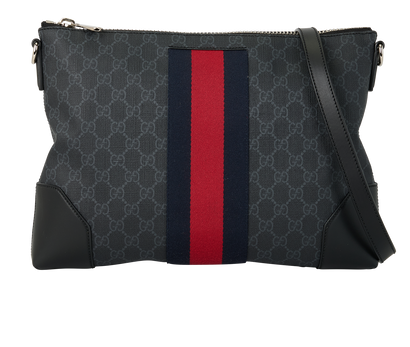 Messenger, &pound;610, Handbags, Black, Canvas, Front view